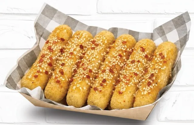 Mozzarella fire sticks with hot honey, sesame and chilli