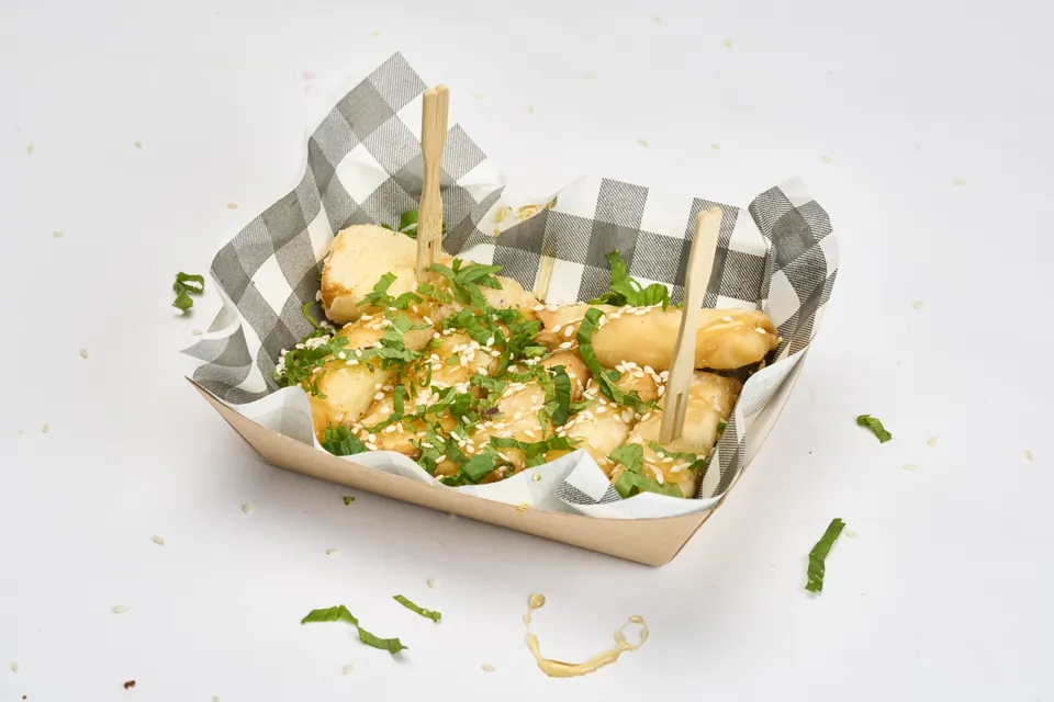 The Sweet One loaded halloumi with honey, sesame and mint